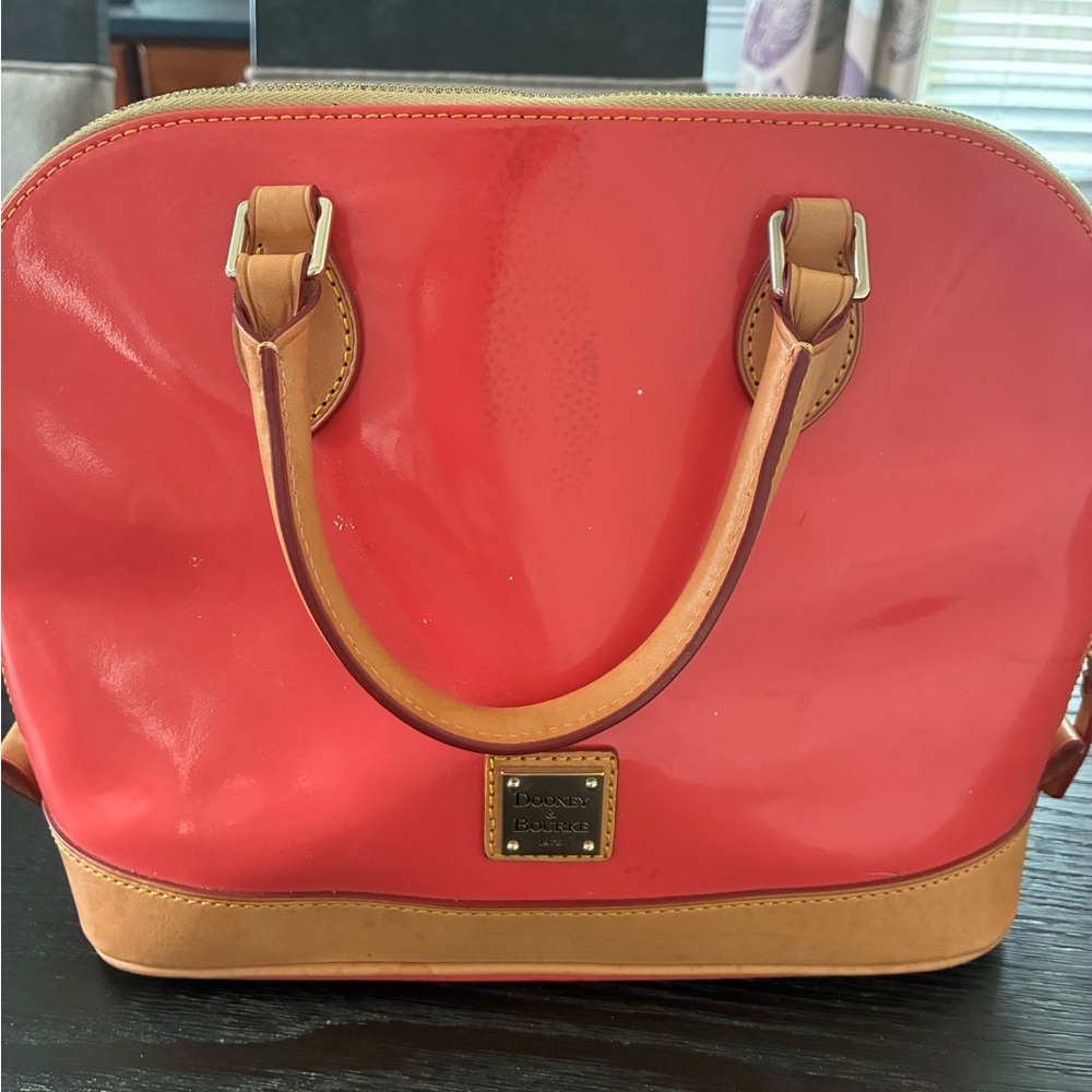 Dooney & Bourke Red and Tan Women's Bag
